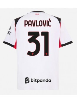 AC Milan Strahinja Pavlovic #31 Replika Borta Kläder 2025-26 Kortärmad